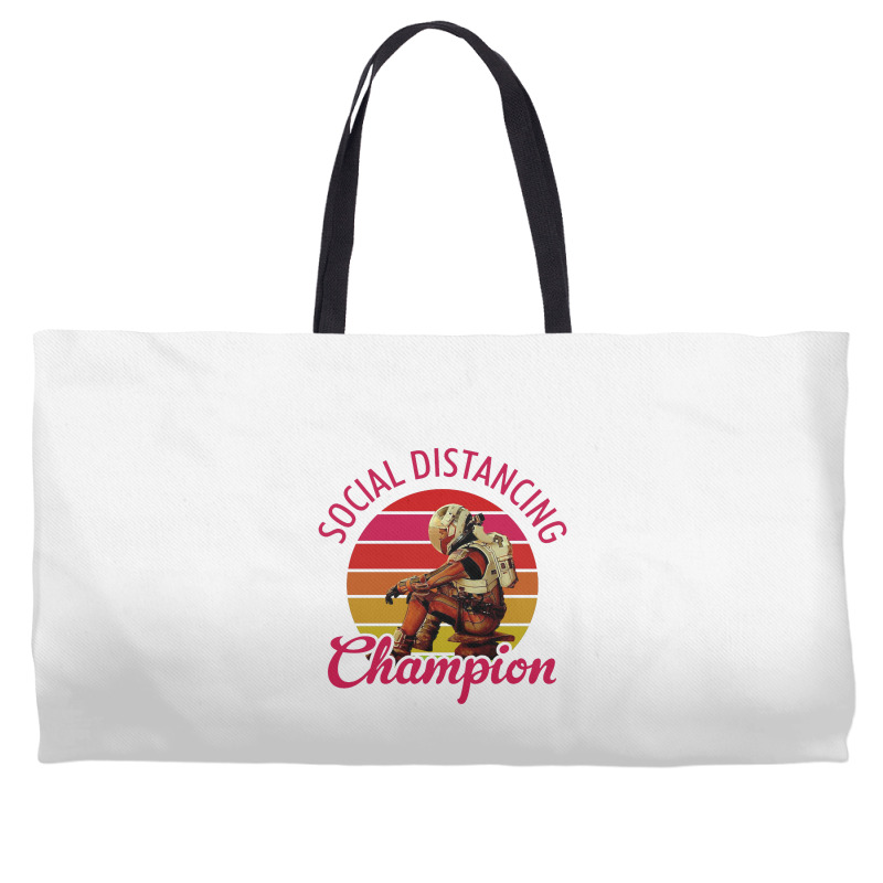 The Martian Social Distancing Champion T Weekender Totes | Artistshot