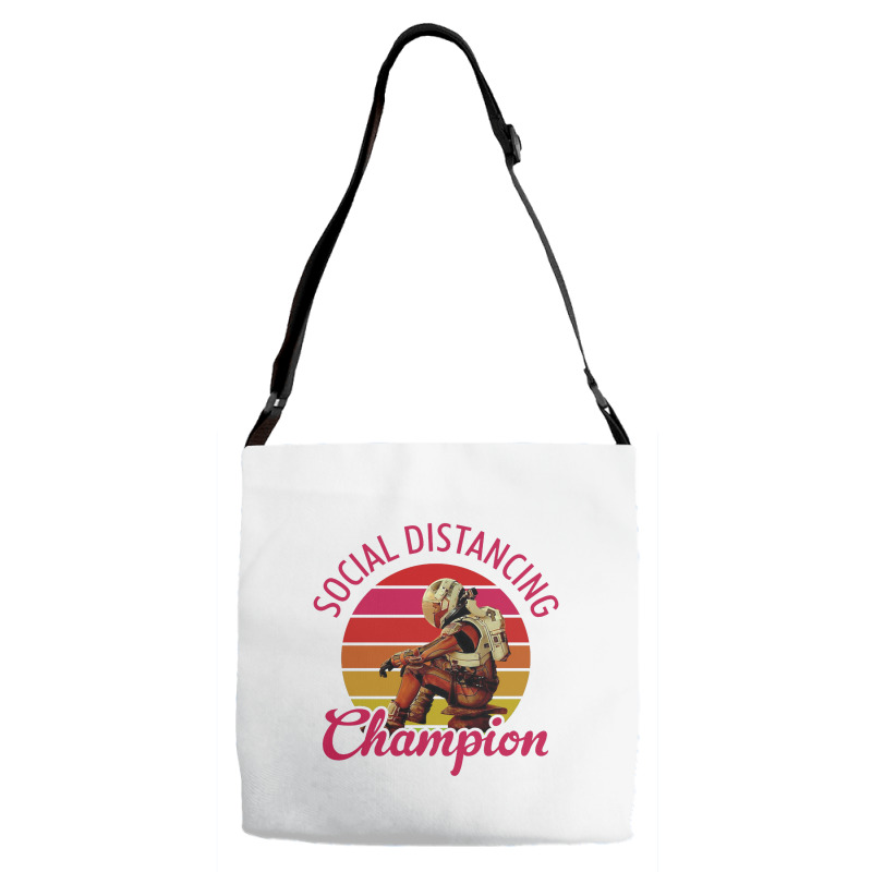 The Martian Social Distancing Champion T Adjustable Strap Totes | Artistshot