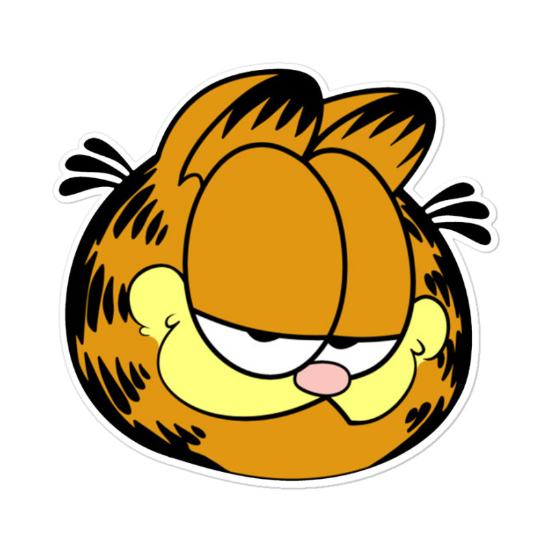 Custom Garfield Face, Garfield Sticker By Kumenolak - Artistshot