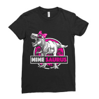 I'm Nine Saurus 9 Yrs Old T-rex For Girls 9th Birthday Gift Day Gifts Ladies Fitted T-shirt | Artistshot