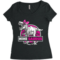 I'm Nine Saurus 9 Yrs Old T-rex For Girls 9th Birthday Gift Day Gifts Women's Triblend Scoop T-shirt | Artistshot