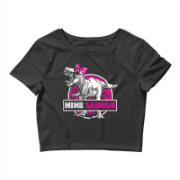 I'm Nine Saurus 9 Yrs Old T-rex For Girls 9th Birthday Gift Day Gifts Crop Top | Artistshot