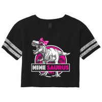 I'm Nine Saurus 9 Yrs Old T-rex For Girls 9th Birthday Gift Day Gifts Scorecard Crop Tee | Artistshot