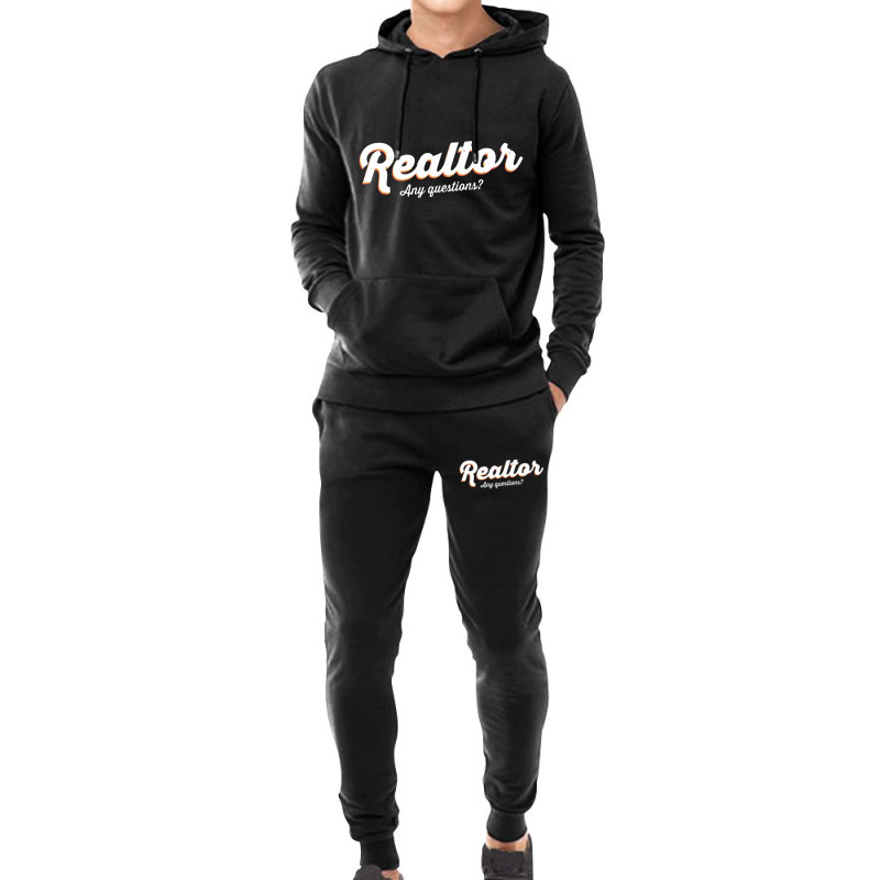 Realtor   Any Questions Real Estate Agent Tee Realtor Hoodie & Jogger Set | Artistshot