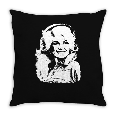 Dolly Parton Distressed Photo Throw Pillow Designed By Ismi