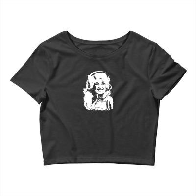Dolly Parton Distressed Photo Crop Top Designed By Ismi