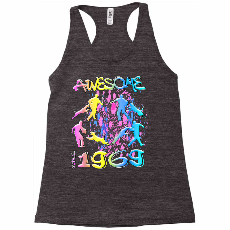 Awesome Since 1969. Agility Dog Training Graffiti Design T Shirt Racerback Tank by sowleomballoucgp | Artistshot