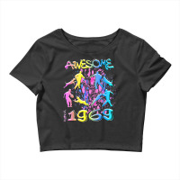 Awesome Since 1969. Agility Dog Training Graffiti Design T Shirt Crop Top | Artistshot