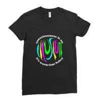 Consciousness Is An Illusion Fuzzy Worm On A String Ladies Fitted T-shirt | Artistshot