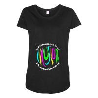 Consciousness Is An Illusion Fuzzy Worm On A String Maternity Scoop Neck T-shirt | Artistshot