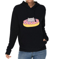 Donut Cat Lightweight Hoodie | Artistshot