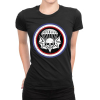 Parachute Skull Bat Infantry Airborne Regiment Patch Premium T Shirt Ladies Fitted T-shirt | Artistshot