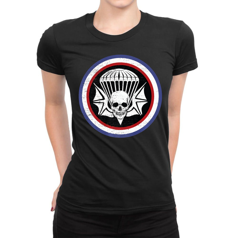 Parachute Skull Bat Infantry Airborne Regiment Patch Premium T Shirt Ladies Fitted T-Shirt by RomanAllen89 | Artistshot