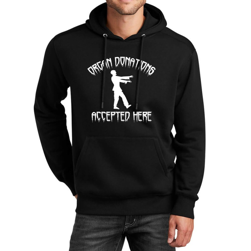 Organ Donations Accepted Here Halloween Zombie Unisex Hoodie by BuenoBloom | Artistshot