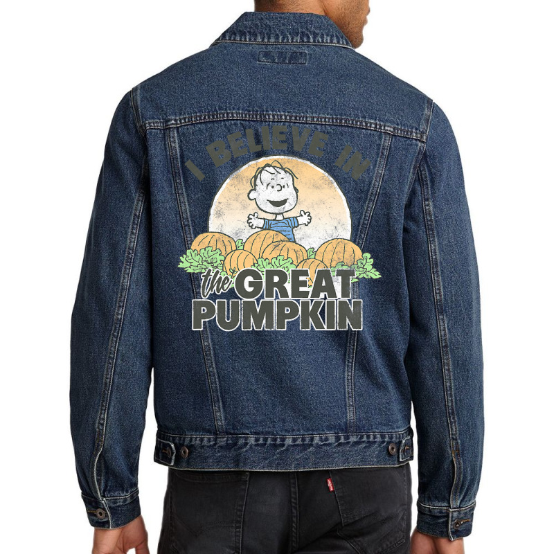 Peanuts Halloween Great Pumpkin T Shirt Men Denim Jacket | Artistshot