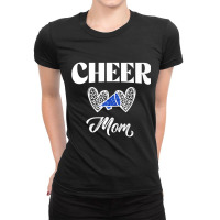 Cheer Mom - Megaphone With Heart Accent Design Character Ladies Fitted T-shirt | Artistshot