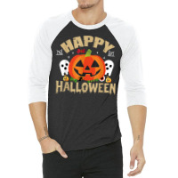 Halloween Costume Design & Trick Or Treat Lover,pumpkin T Shirt 3/4 Sleeve Shirt | Artistshot