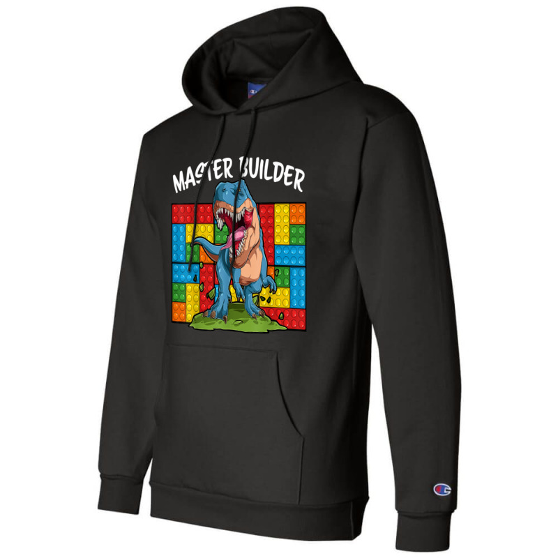 Master Builder Funny Building Blocks T-rex Dinosaur Characters Video G Champion Hoodie by JazmineDesign | Artistshot