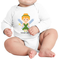 Tinker Bell Pixel Character Long Sleeve Baby Bodysuit | Artistshot