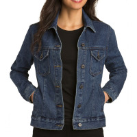 Cartoon Gifts Singer Famous Funny Gift Ladies Denim Jacket | Artistshot