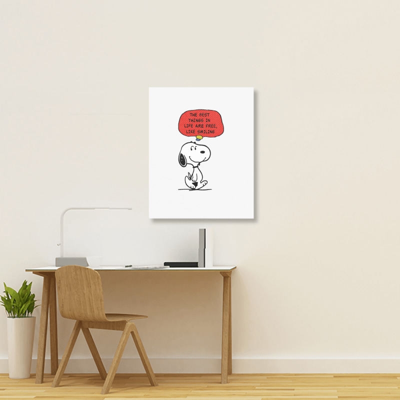 Peanuts Best Things In Life Are Free Portrait Canvas Print | Artistshot