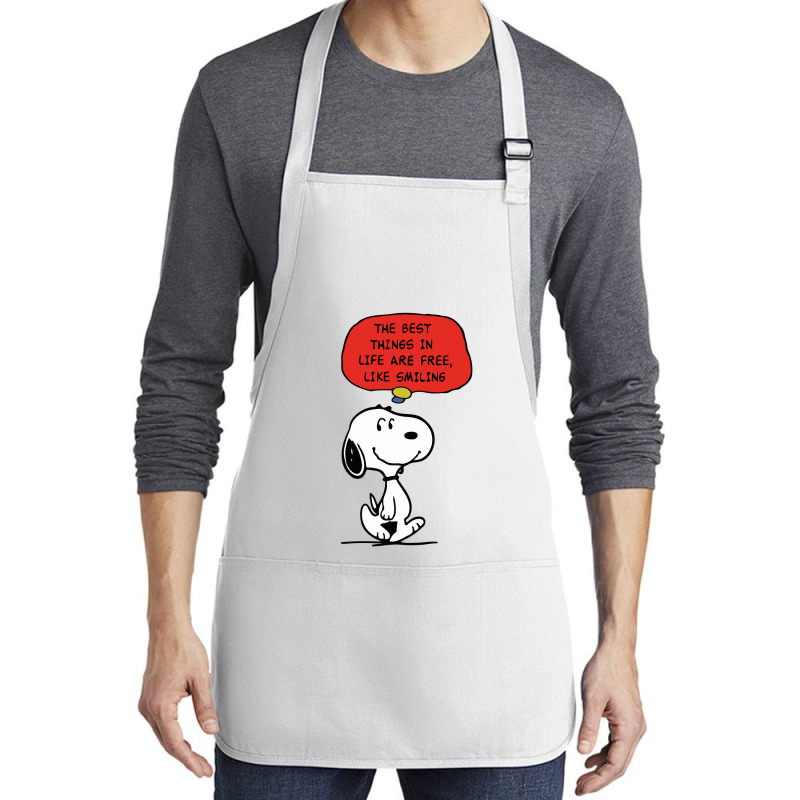 Peanuts Best Things In Life Are Free Medium-length Apron | Artistshot