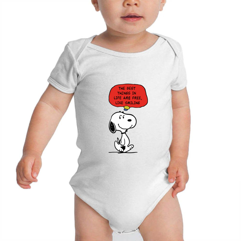 Peanuts Best Things In Life Are Free Baby Bodysuit | Artistshot