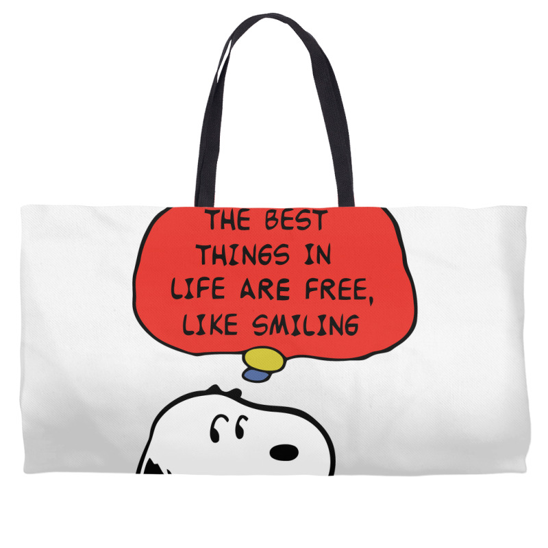 Peanuts Best Things In Life Are Free Weekender Totes | Artistshot