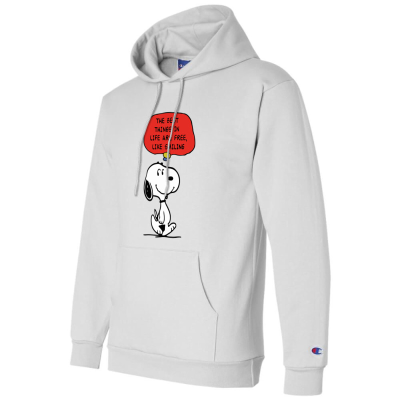 Peanuts Best Things In Life Are Free Champion Hoodie | Artistshot