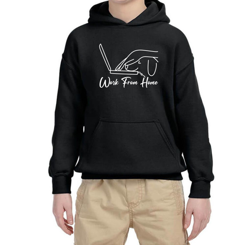 Work From Home Youth Hoodie by MegaShop | Artistshot