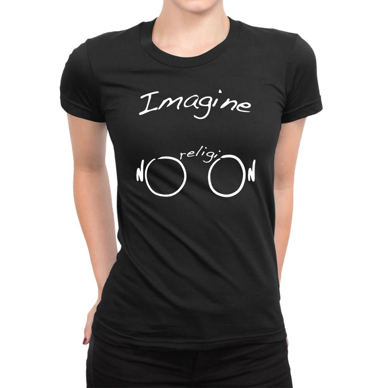 Imagine No Religion Ladies Fitted T-Shirt by S4poolart | Artistshot