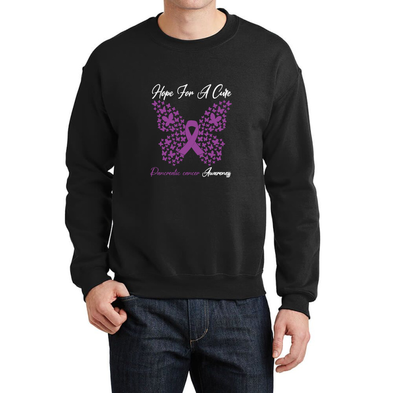 Hope For A Cure   Butterfly Gift Crewneck Sweatshirt by govyvy | Artistshot