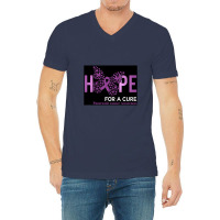 Hope For A Cure Butterfly Gift V-neck Tee | Artistshot