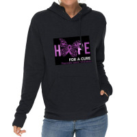 Hope For A Cure Butterfly Gift Lightweight Hoodie | Artistshot