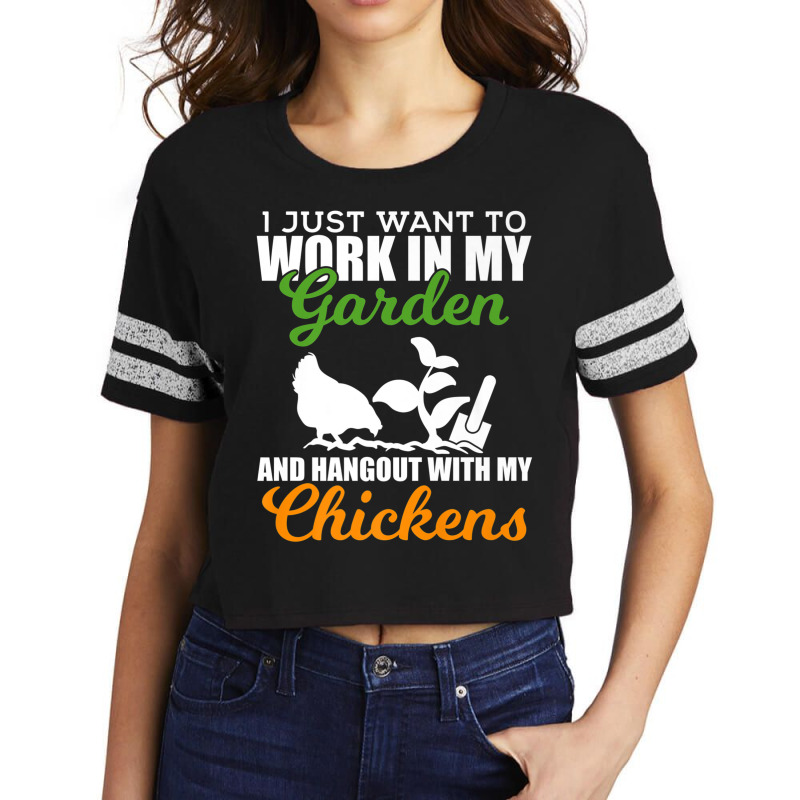 Work In My Garden Hangout With My Chickens Farmers Scorecard Crop Tee by MarquesDesign | Artistshot