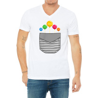 Funny Rainbow Sucker Candy Stick Lollipop Pocket T Shirt V-neck Tee | Artistshot