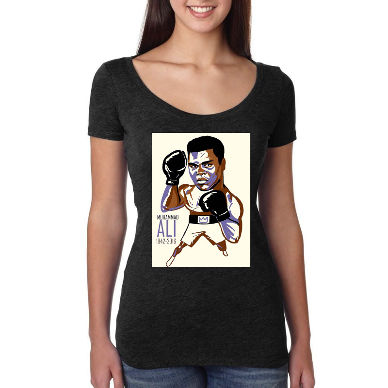 Graphic Vintage  Legend Boxer Music Vintage Women's Triblend Scoop T-shirt by LaineyArtists | Artistshot