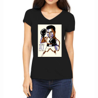 Graphic Vintage  Legend Boxer Music Vintage Women's V-neck T-shirt | Artistshot