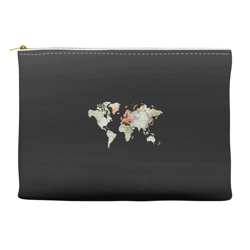 Baesic Vintage World Map Accessory Pouches | Artistshot