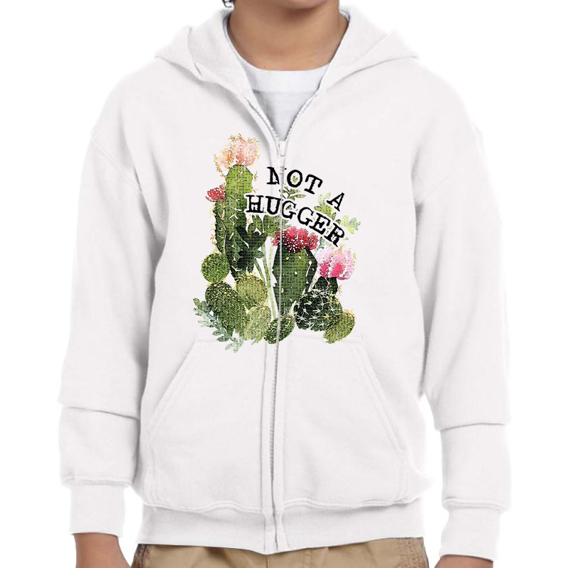 Not A Hugger For Light Youth Zipper Hoodie by autlu2024 | Artistshot