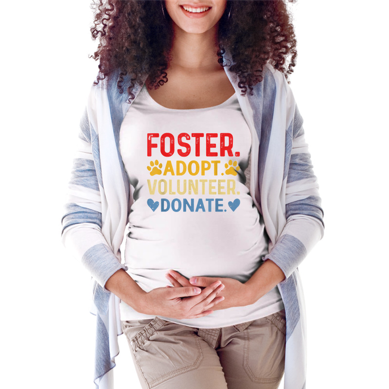 Vintage Foster Adopt Volunteer Donate Animals Rescue Shelter T Shirt Maternity Scoop Neck T-shirt by sowleomballoucgp | Artistshot