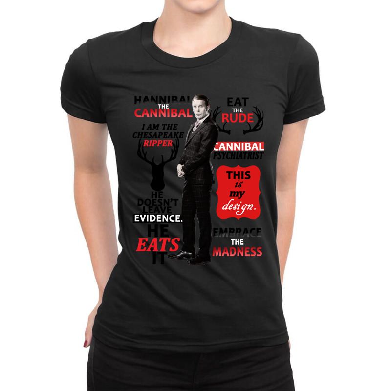 Vintage Movies Hannibals Funny Gift Ladies Fitted T-Shirt by SeanArtists | Artistshot