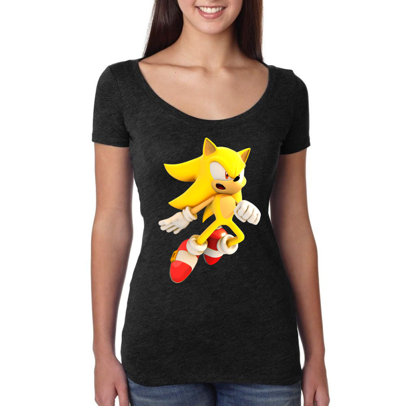 Yellow Hedgehog Jumps Aside Women's Triblend Scoop T-shirt by RebeccaJHaynes | Artistshot