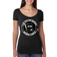 I Like The Cats And Baseball And Maybe 3 People Blackie Cat Women's Triblend Scoop T-shirt | Artistshot