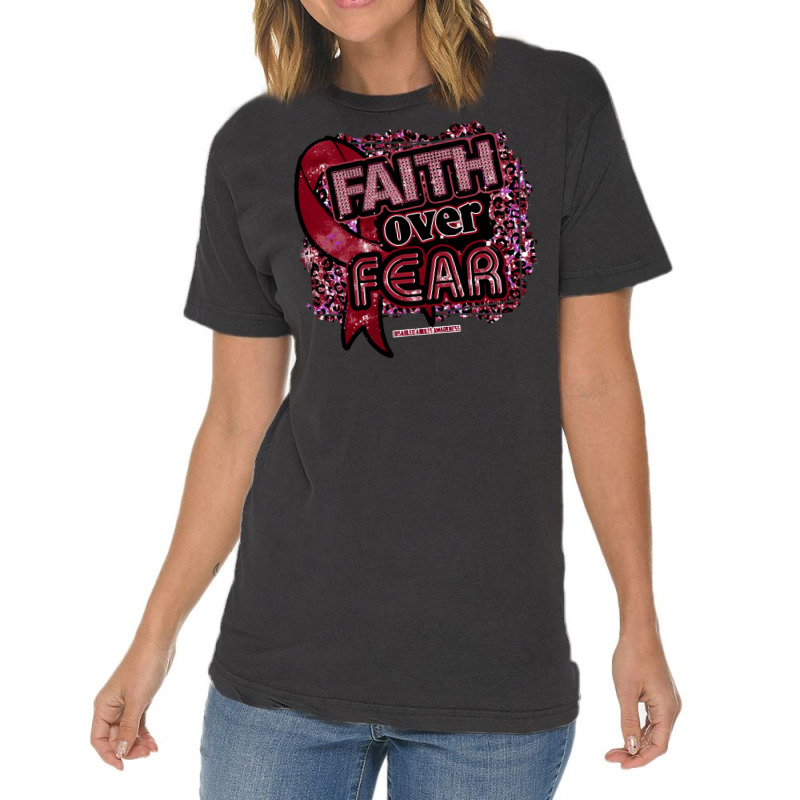 Disabled Adults T  Shirt Disabled Adults Awareness Ribbon Faith Over F Vintage T-shirt | Artistshot