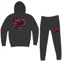 Disabled Adults T  Shirt Disabled Adults Awareness Ribbon Faith Over F Hoodie & Jogger Set | Artistshot