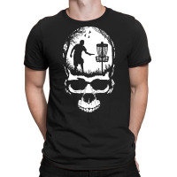 Disc Golf Skull Sunset Halloween T  Shirt Disc Golf Skull Player Retro T-shirt | Artistshot