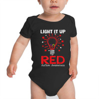 Light It Up Red Shirt, Autism Awareness T Shirt, Autism T Shirt Baby Bodysuit | Artistshot