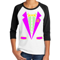 Funny Mardi Gras Tuxedo Costume Print Carnival Parade T Shirt Youth 3/4 Sleeve | Artistshot