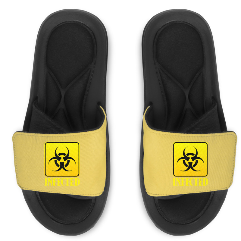 Infected Lazy Halloween Costume Cool Biohazard Symbol Zombie Slide Sandal | Artistshot